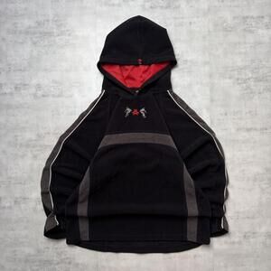 Y2K Black ZeroXPosur Grunge Snowboarding Fleece Hoodie